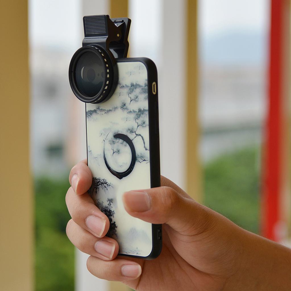 37mm Clip-on ND 2-400 Cellphone Camera Lens Filter Kit Adjustable Neutral Density Filter for iPhone