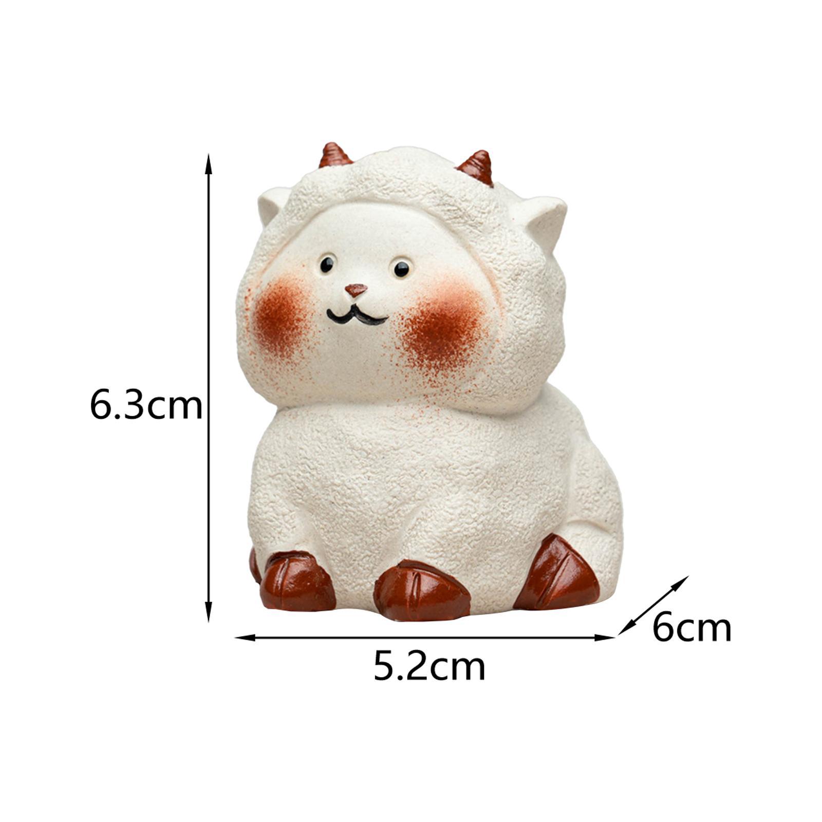 Tea Pet Ornament Art Sheep Statue for Tea Decoration Tea Accessories Bedroom
