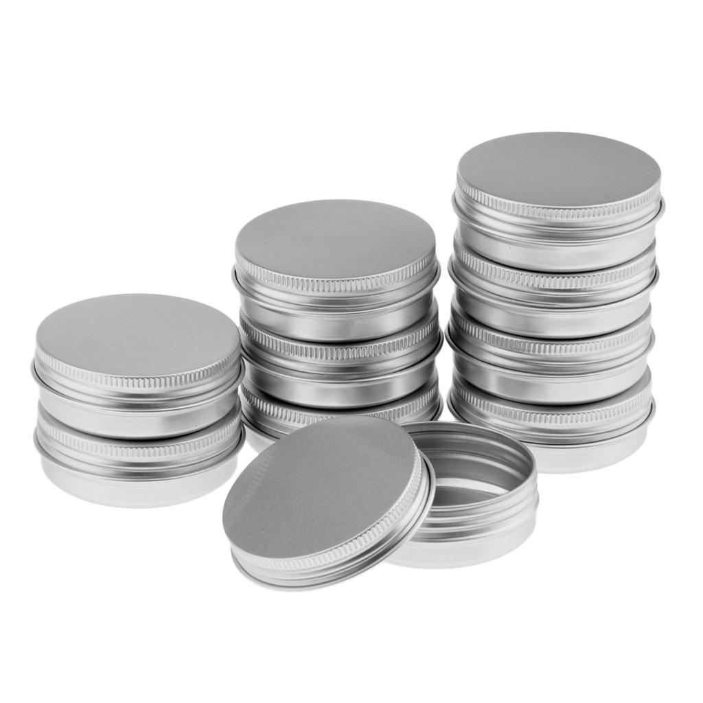 30pc/set Cosmetic Empty Jar Pot Cream Lip Balm Box Lotion Container Tin Case