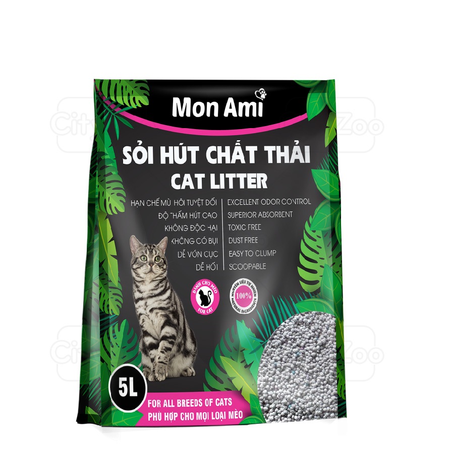 Sỏi hút chất thải cho mèo Mon Ami Hygiene 5L