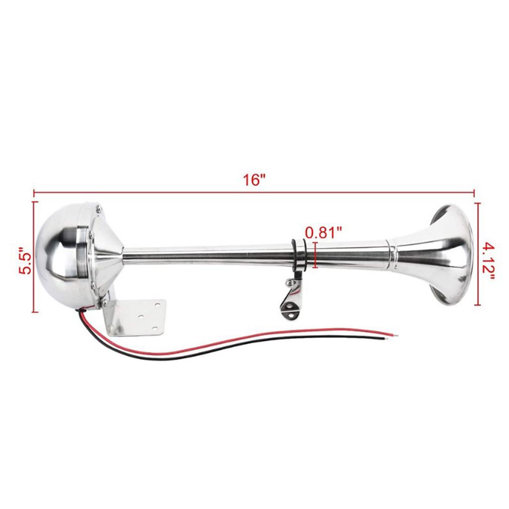 125db Electric Train Air Horn Chrome Zinc Single Trumpet Air Horn