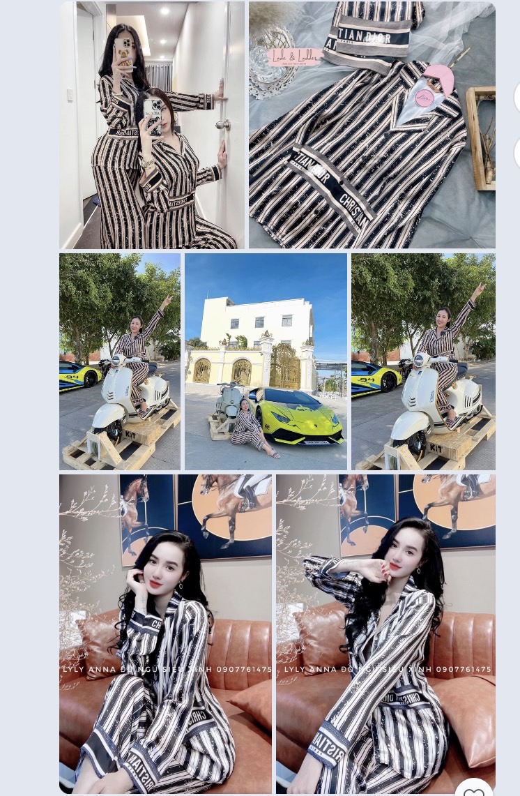 Bộ Lụa Qccc Thiết Kế Siêu Sang Pyjama Mặc nhà tôn dáng