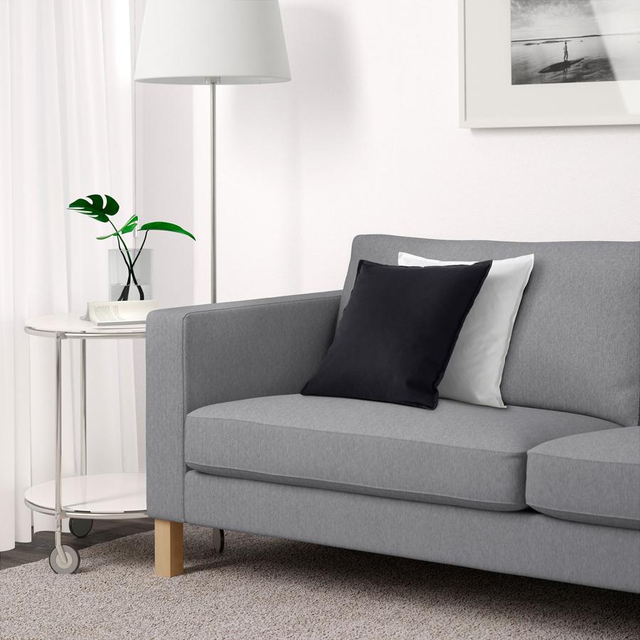 Ghế Sofa 3 Chỗ Karlstad KOZOKA - Xám Trắng