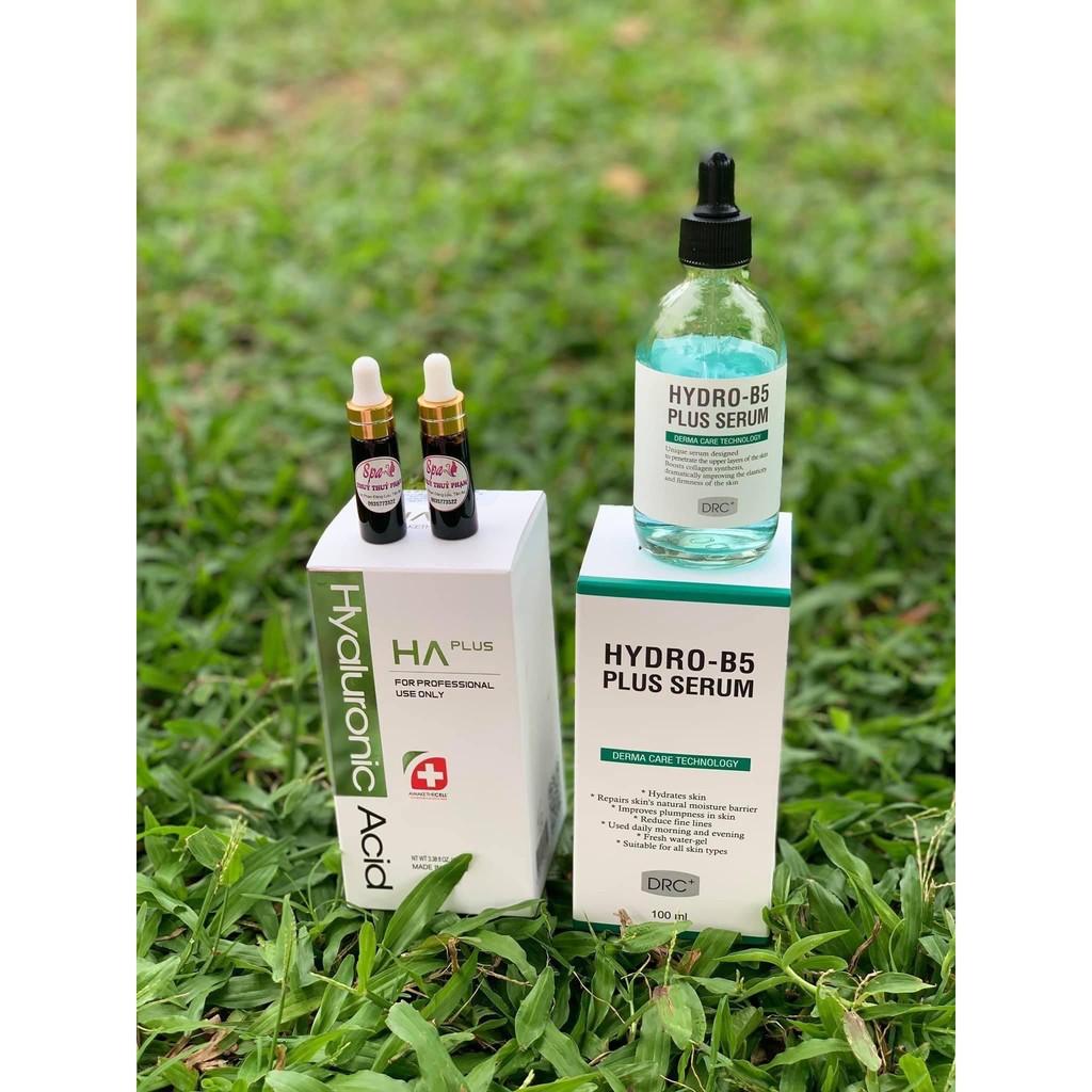 Bộ Đôi Căng Bóng, Tái Tạo Da, Trắng Sáng Da - Serum HA Plus 100ml + Hydro B5 Plus 120ml