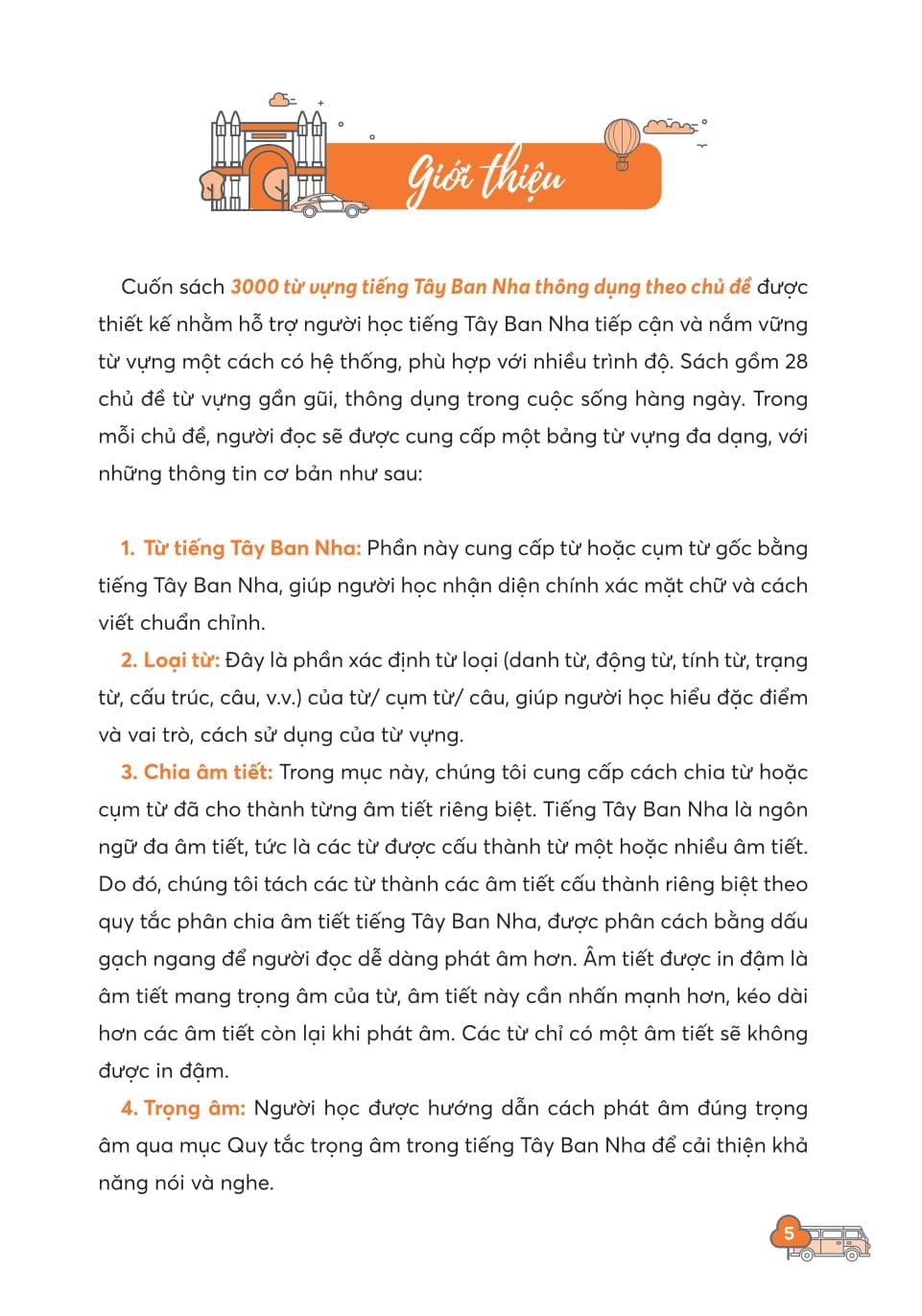 Sách - 3000 Từ Vựng Tiếng Tây Ban Nha Thông Dụng