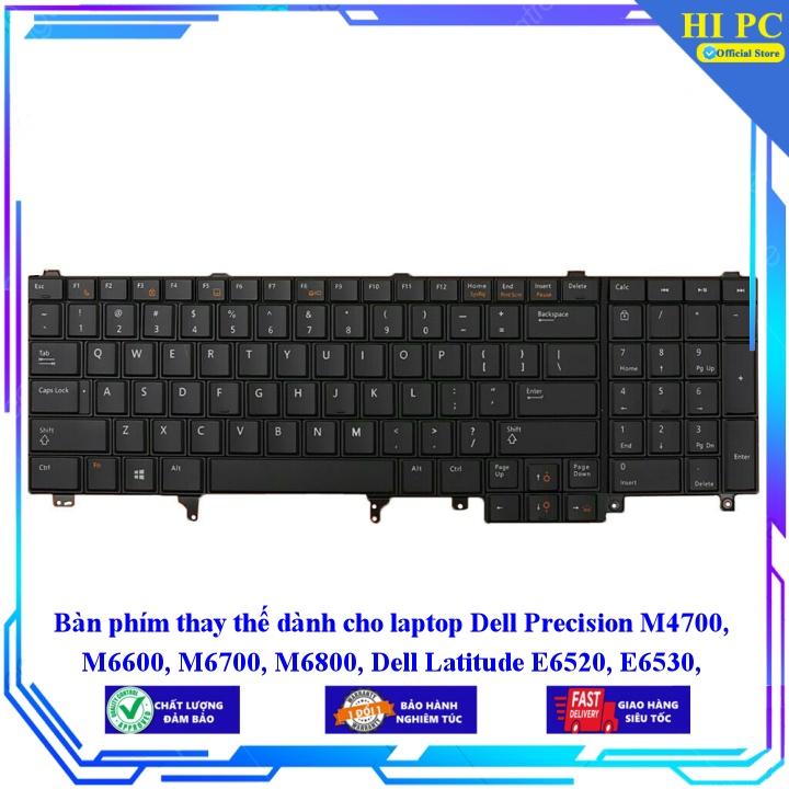 Bàn phím thay thế dành cho laptop Dell Precision M4700 M6600 M6700 M6800 Dell Latitude E6520 E6530 E6540 E5520 - Phím Zin - Hàng Nhập Khẩu