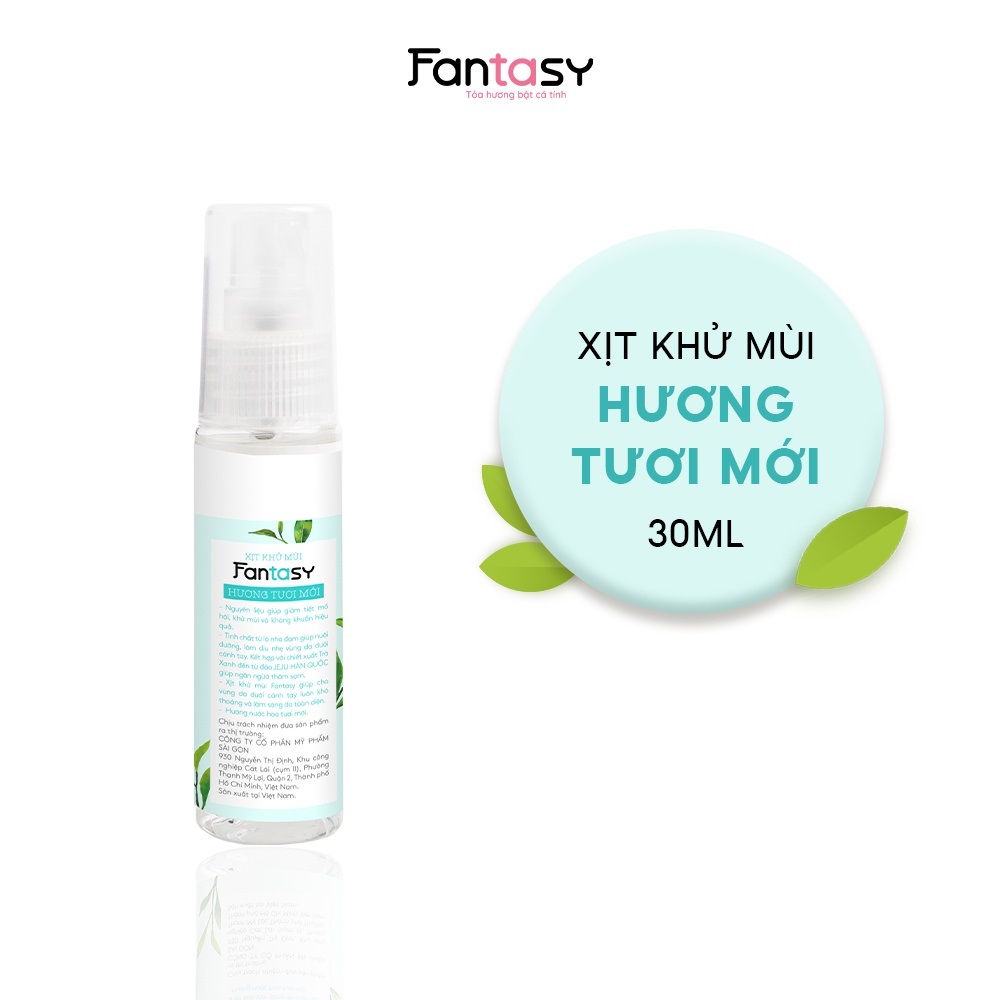 Xịt khử mùi hương nước hoa Fantasy 30ml - Hương Tươi mới
