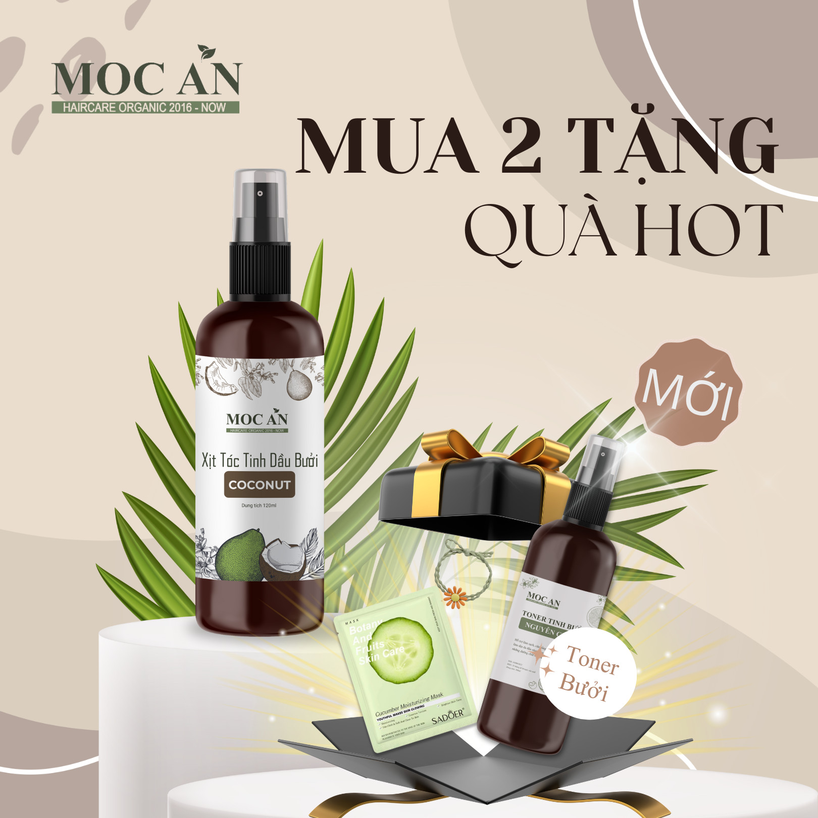 Xịt Tinh Dầu Dừa Non 120ml Dưỡng Tóc Mộc Ân Haircare