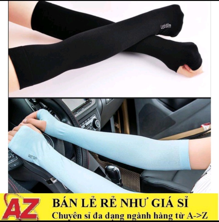 Bộ 2 ống tay chống nắng, Găng tay chống nắng Hàn Quốc Let's Slim