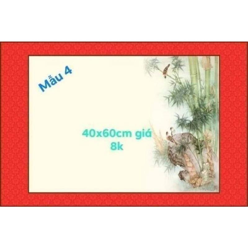 Combo 10 tờ Giấy viết thư pháp 40x60cm đủ mẫuIn hình chỉ bo viền.