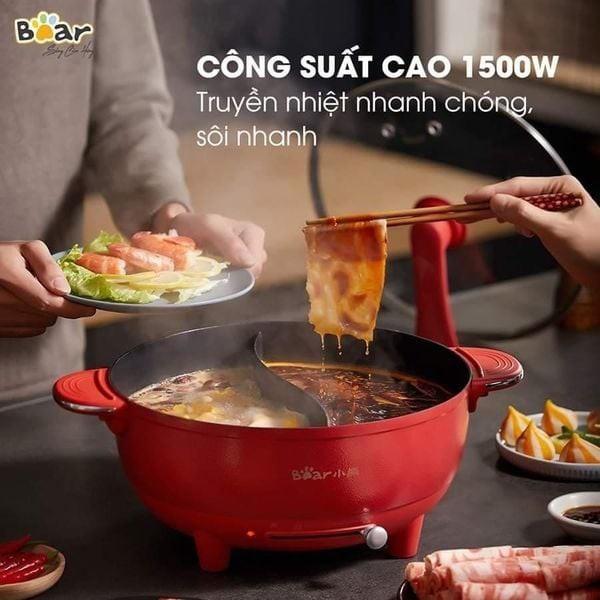 Nồi lẩu uyên ương 2 ngăn Bear 2in1 #SUBE006/#DHG-B60R6