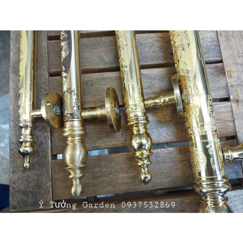 Tay nắm cửa gỗ, tay nắm cửa cổng đồng thau đúc
