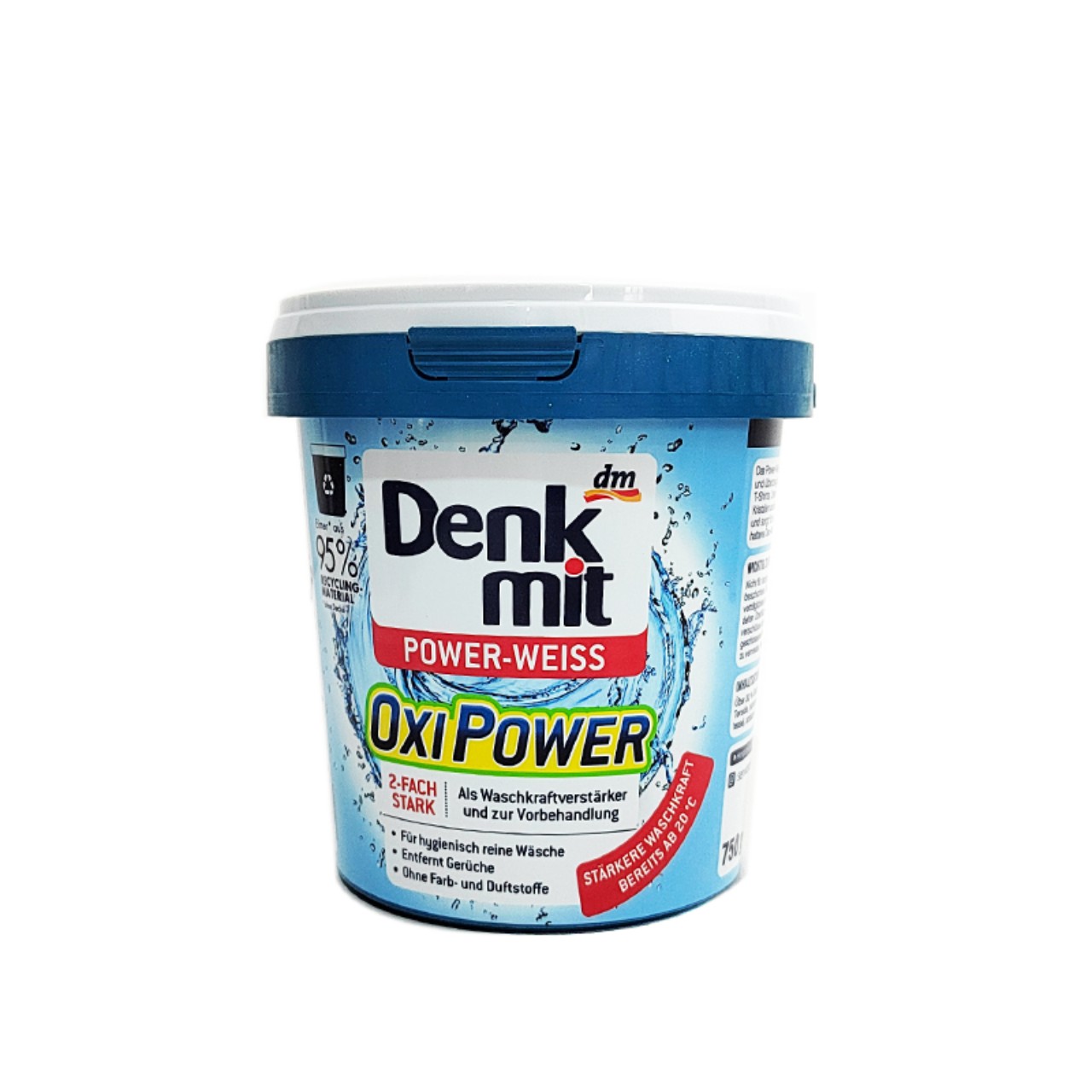 Hộp bột tẩy trắng quần áo  Oxi Power DENKMIT 750 g