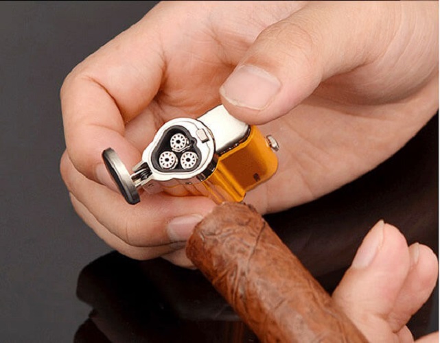 Vỏ Hột Quẹt Bật Lửa  Khò 3 Tia COB 54 Thiết Kế Độc Lạ Lửa Khò Mạnh Mẽ - Dùng Gas Cao Cấp