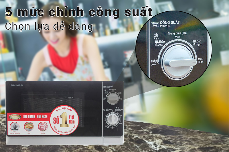 Lò Vi Sóng Sharp R-205VN(S) - 20L - Hàng chính hãng