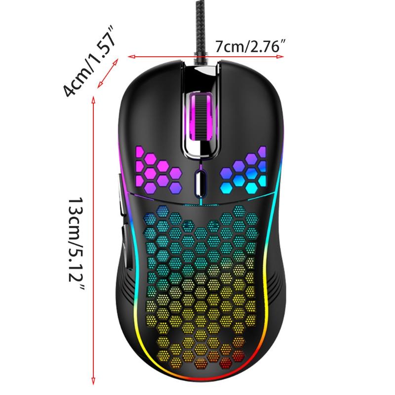 USB Cao Cấp Chuột Chơi Game Có Dây USB Dạ Quang Chuột Trò Chơi Lập Trình Macro 7200 DPI Có Dây Cảm Biến Quang Game Thủ Chuột