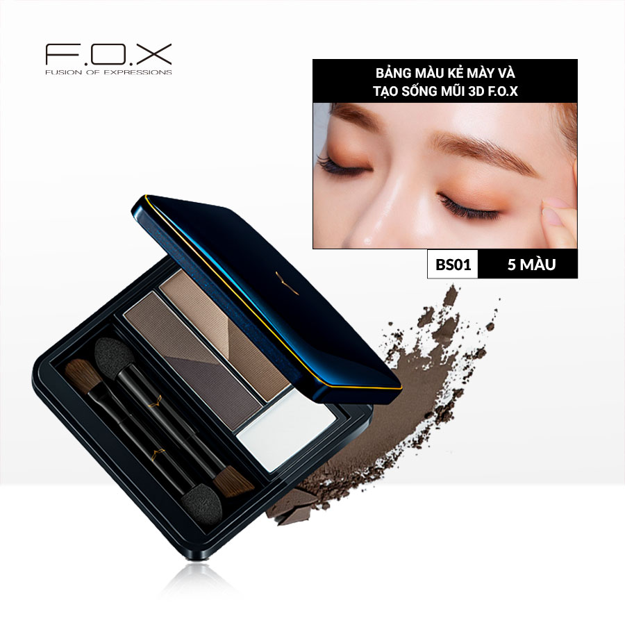 Bảng Màu Kẻ Mày Và Tạo Sống Mũi 3D FOX  Brow & Shadow Compact 6.5g