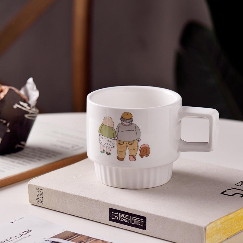 Cốc uống cafe, cốc sứ uống trà ý nghĩa bên nhau trọn đời 300ml