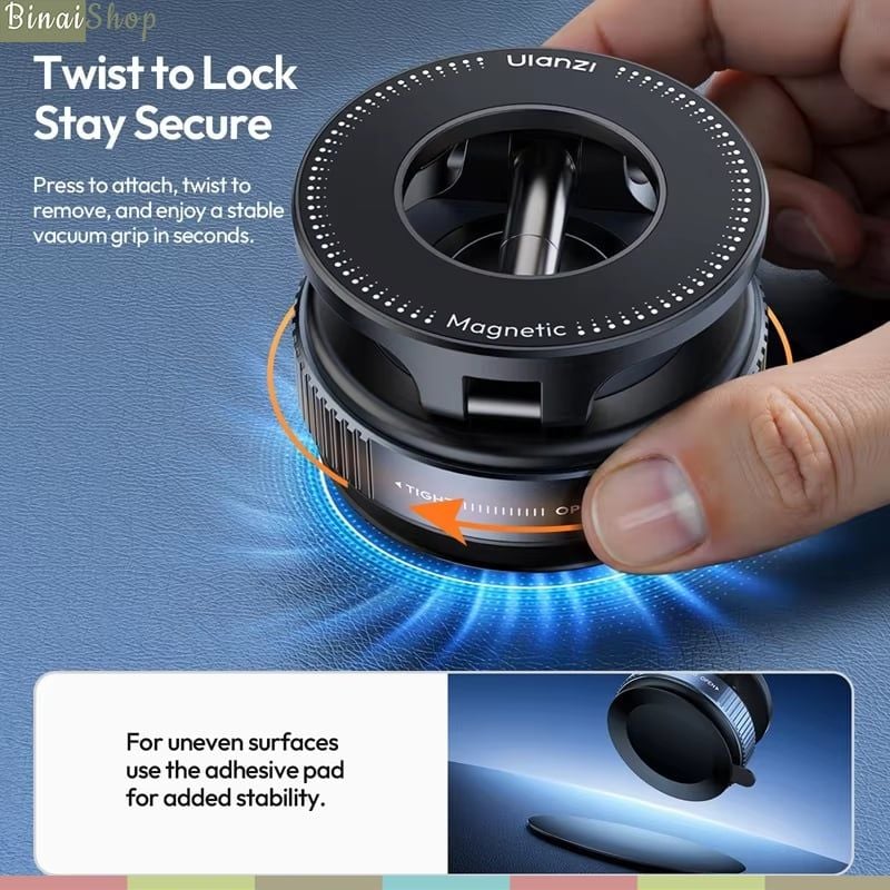 Ulanzi SK-25 - Giá Đỡ Từ Tính Nam Châm N52 Xoay Linh Hoạt 360° Tương Thích MagSafe Cho IPhone, Xe Hơi Và Nhà Sáng Tạo Nội Dung - Hàng Chính Hãng
