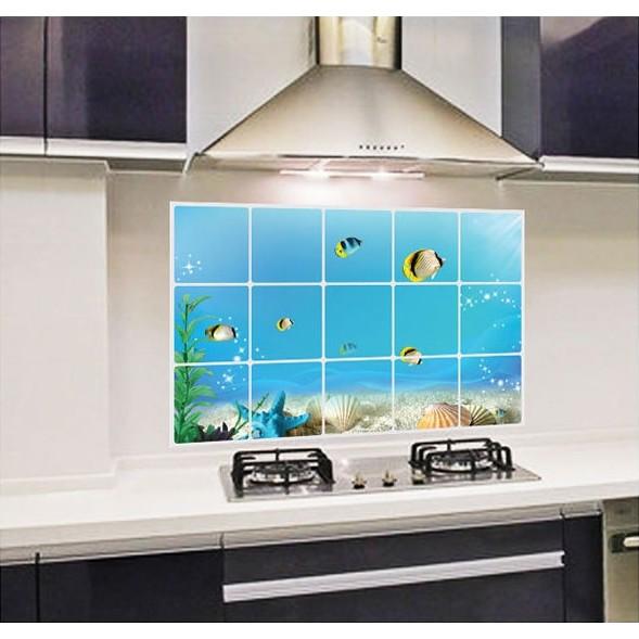 Decal dán bếp tráng nhôm chịu nhiệt - Đại Dương Bé