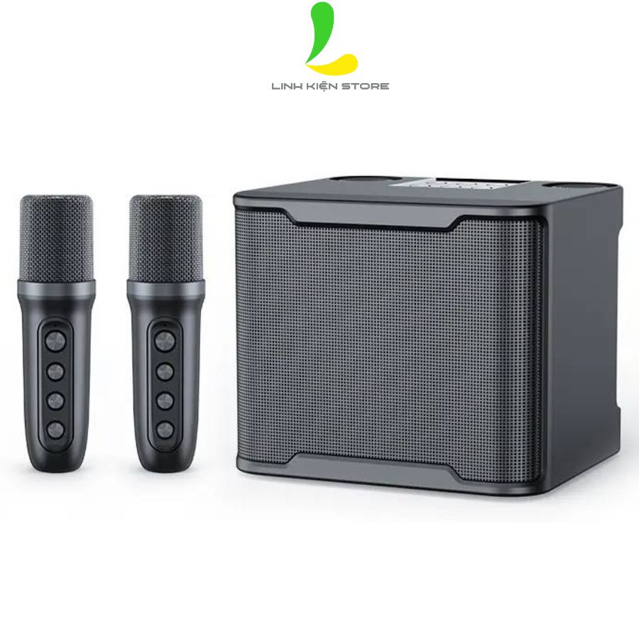 Loa Bluetooth Karaoke Su-Yosd YS230 - Loa xách tay mini YS-230 chất liệu nhựa ABS cao cấp, công suất 20W kèm 2 micro không dây - Hàng nhập khẩu