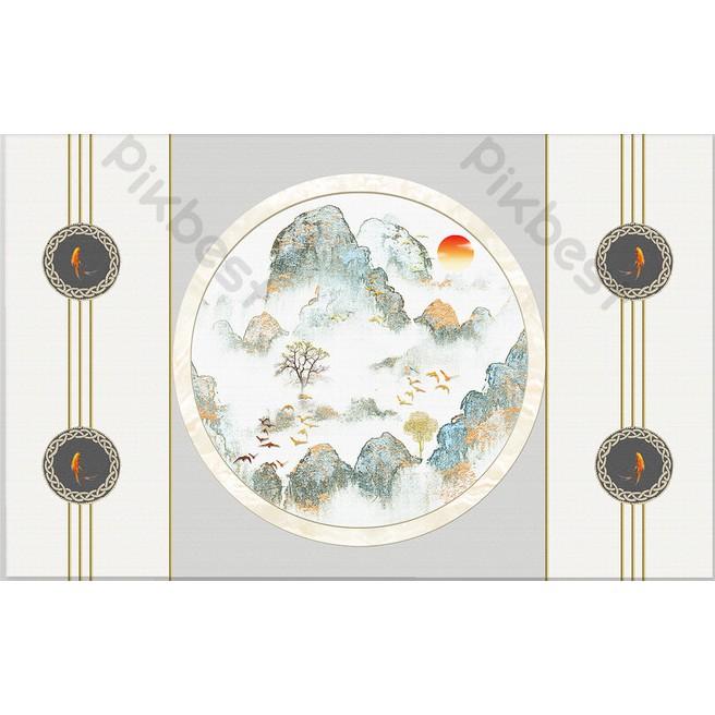 Tranh phong cảnh núi non hùng vĩ,Tranh 3d dán tường hiện đại trang trí phòng khách phòng ngủ MS1250976