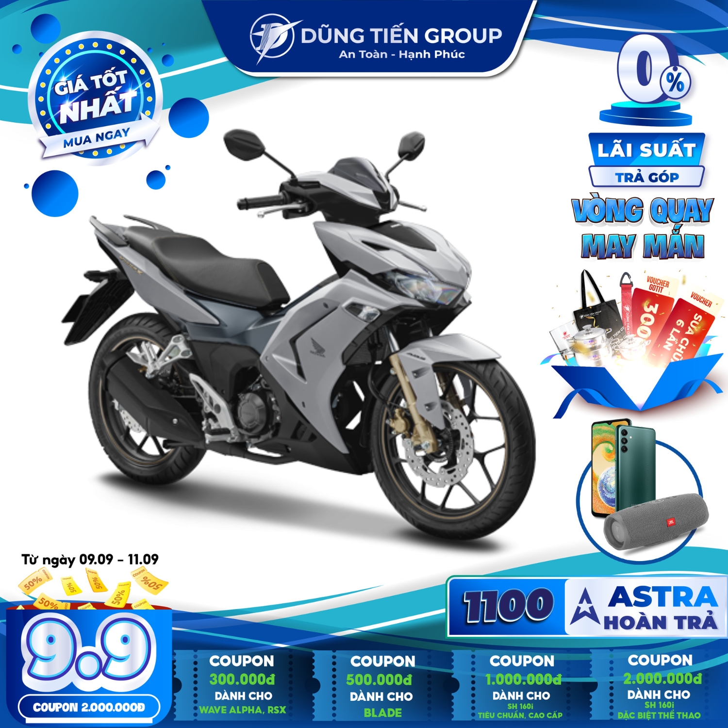 Xe Máy Honda Winner X Đặc Biệt 2022 -Bạc Đen Xanh