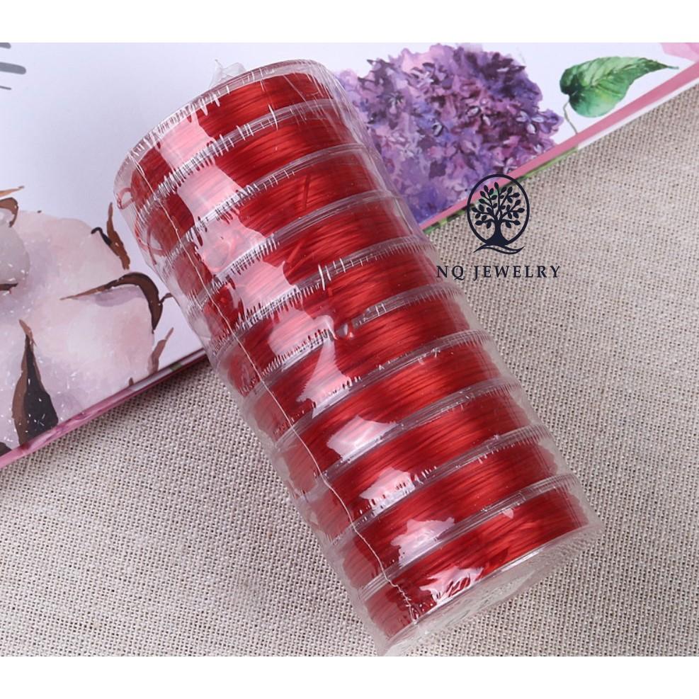 Cuộn cước thun , dây thun co giãn xỏ vòng cuộn mimi 10m