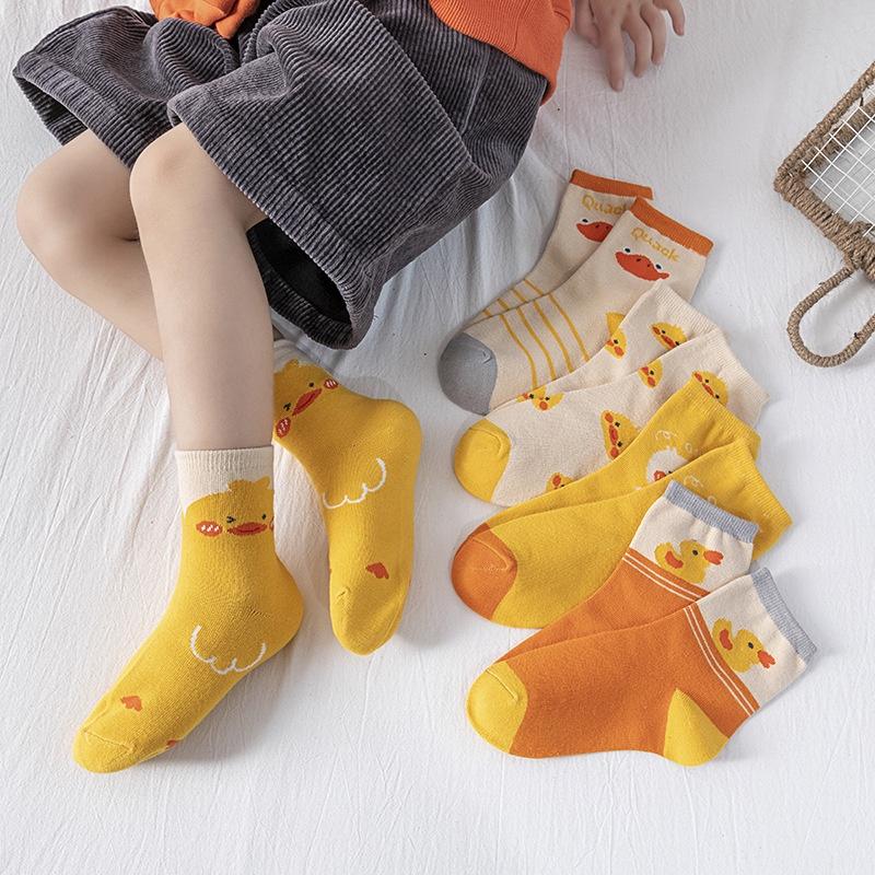 Set 5 Đôi Tất, Vớ Cao Cổ, Chất Liệu 100% Cotton Cao Cấp, Thoáng Khí, Kháng Khuẩn, Họa Tiết Hoạt Hình, Cho Bé 1-5 Tuổi