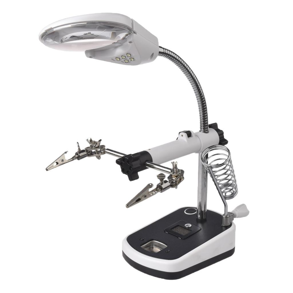 Prettyia Led Auxiliary Clip  Desk Lamp  Tool for Soldering