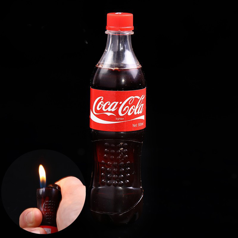 Hột quẹt bật lửa hình chai nước ngọt cocacola mini - xài gas