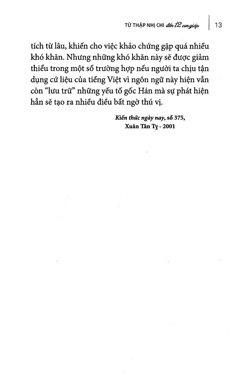 Từ Thập Nhị Chi Đến 12 Con Giáp