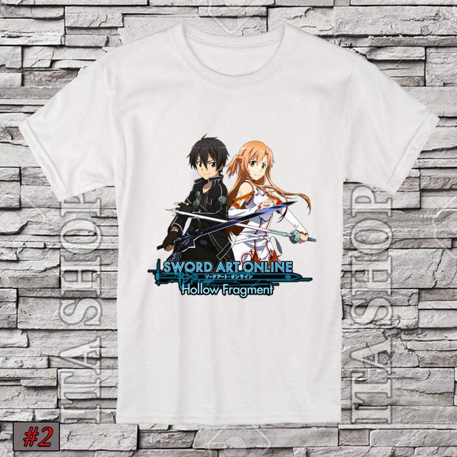 Áo Thun Anime Sword Art Online - SAO - Kirito &amp; Asuna