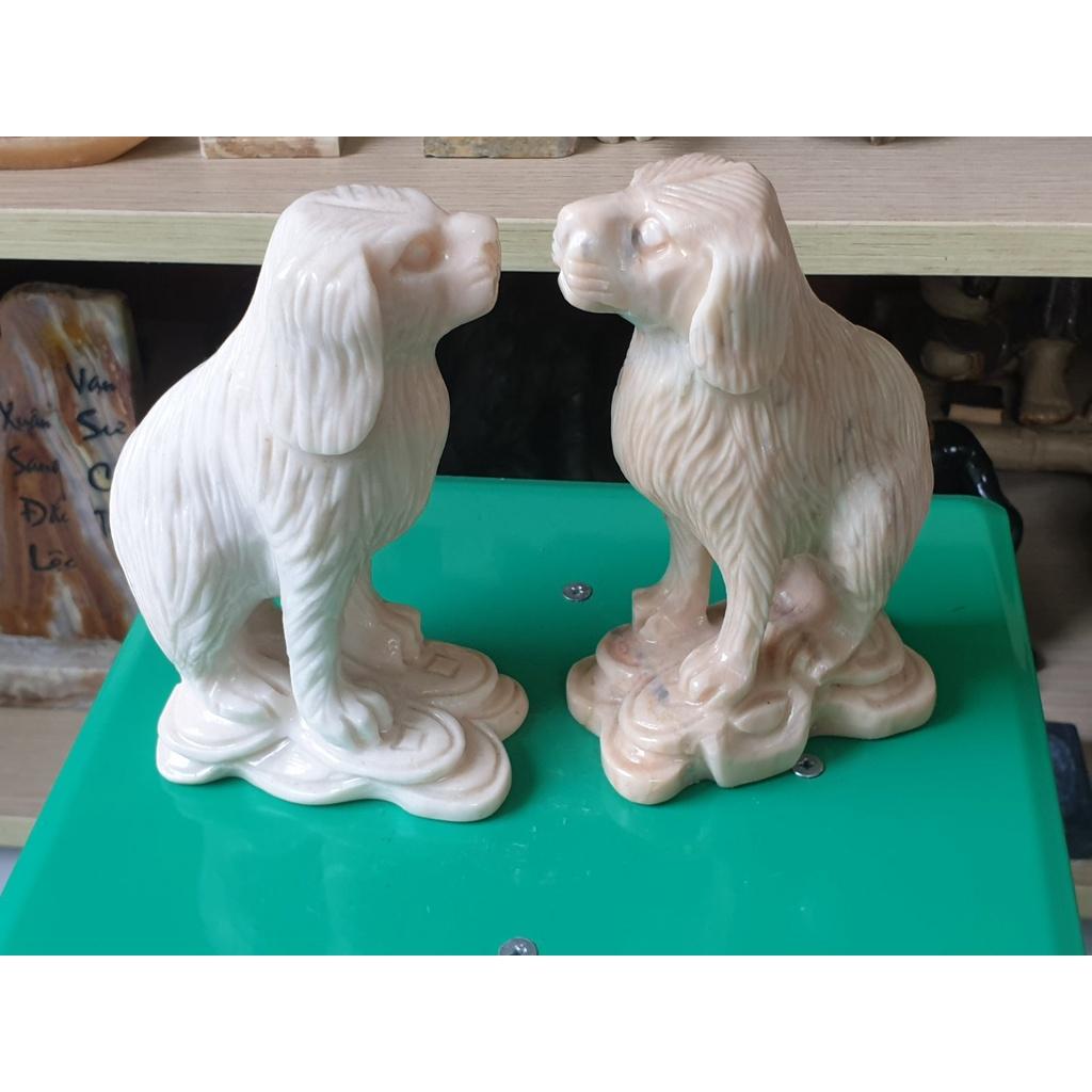 Tượng chó đá cà rốt