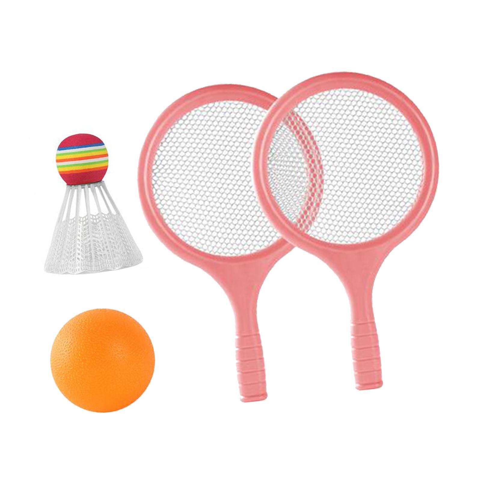 Kids Badminton Tennis Set Badminton Racket with Ball and Badminton Shuttlecock, Double Sports Durable Tennis Racquets Set for Boys, Girls