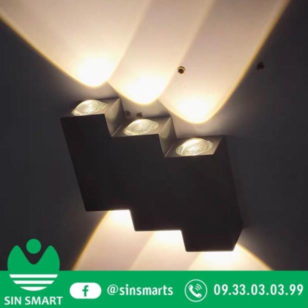 Đèn trang trí hắt tường 2 đầu 6w và 8w chống nước