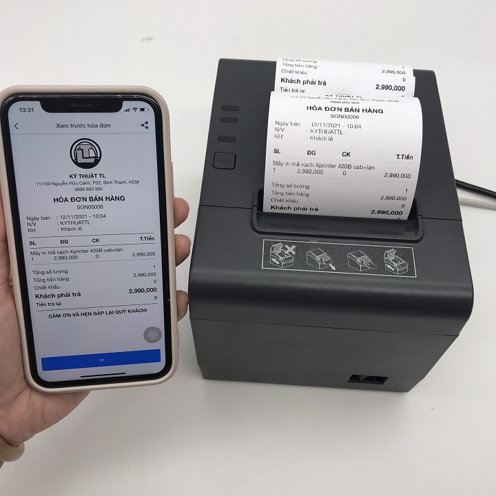 Máy In Nhiệt- In Hóa Đơn Xprinter XP-Q80I - Hàng Nhập Khẩu