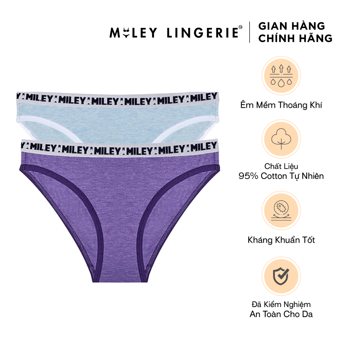 Bộ 2 Quần Lót Nữ Melagne Sporty Chic Miley Lingerie FCB_0700_1000