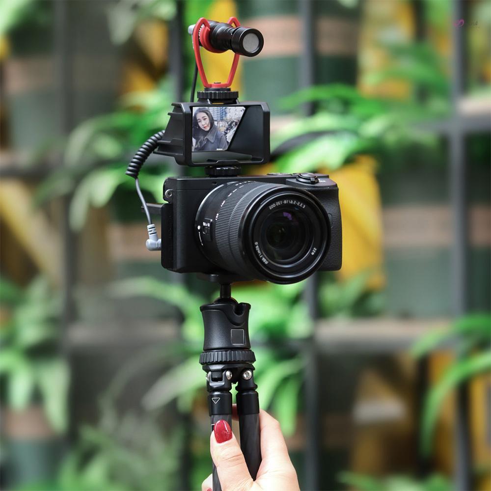 Màn hình lật với ngàm gắn camera quay video Youtuber