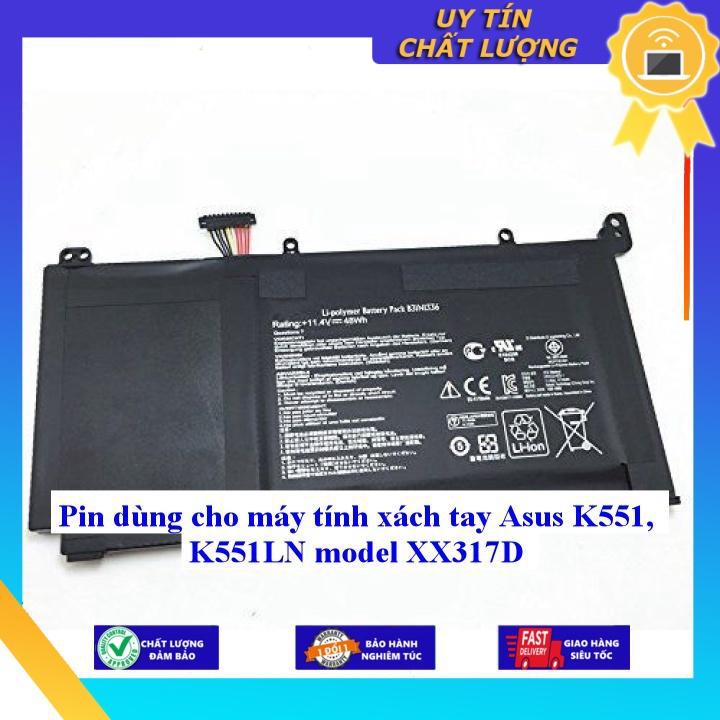 Pin dùng cho máy tính xách tay Asus K551 K551LN model XX317D - Hàng Nhập Khẩu New Seal