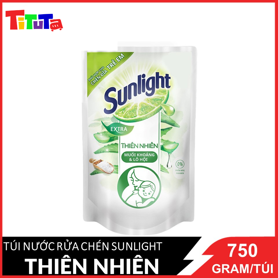 Nước Rửa Chén Bát Sunlight Extra Thiên Nhiên Muối Khoáng Và Lô Hội 2.1kg