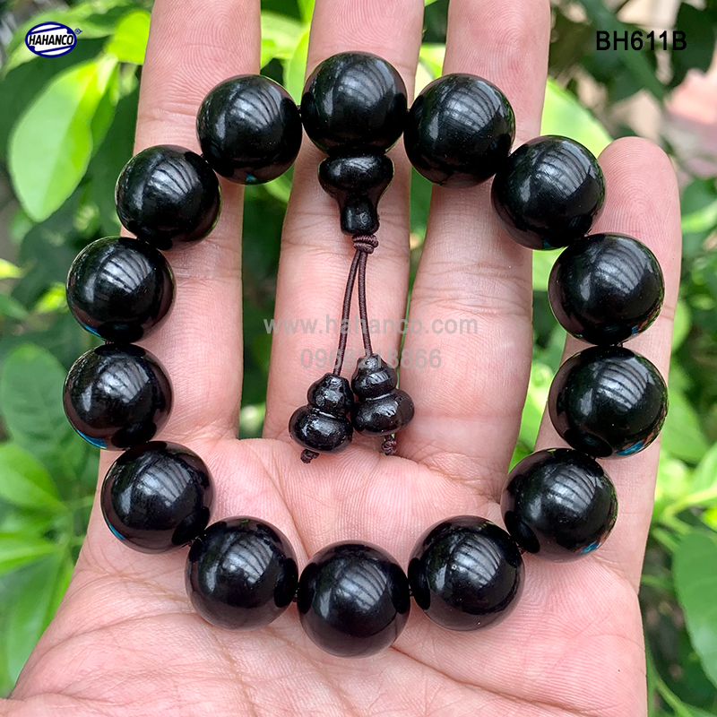 Vòng tay sừng Trâu đen Hồ Lô (BH611B) Mang lại May Mắn và Bình An cho bạn - Bracelet of HAHANCO