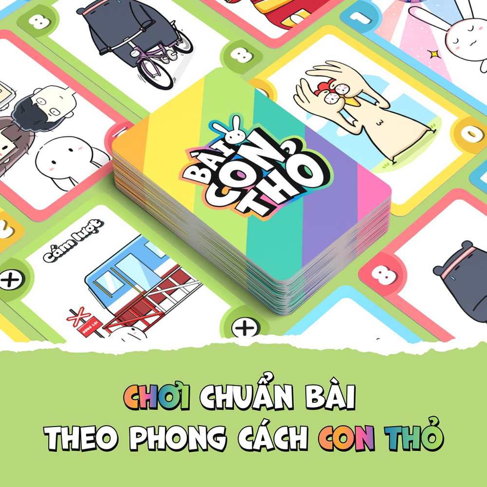 Bài con thỏ - Lầy hơn thỏ được không Thỏ bảy màu Board Game thẻ bài