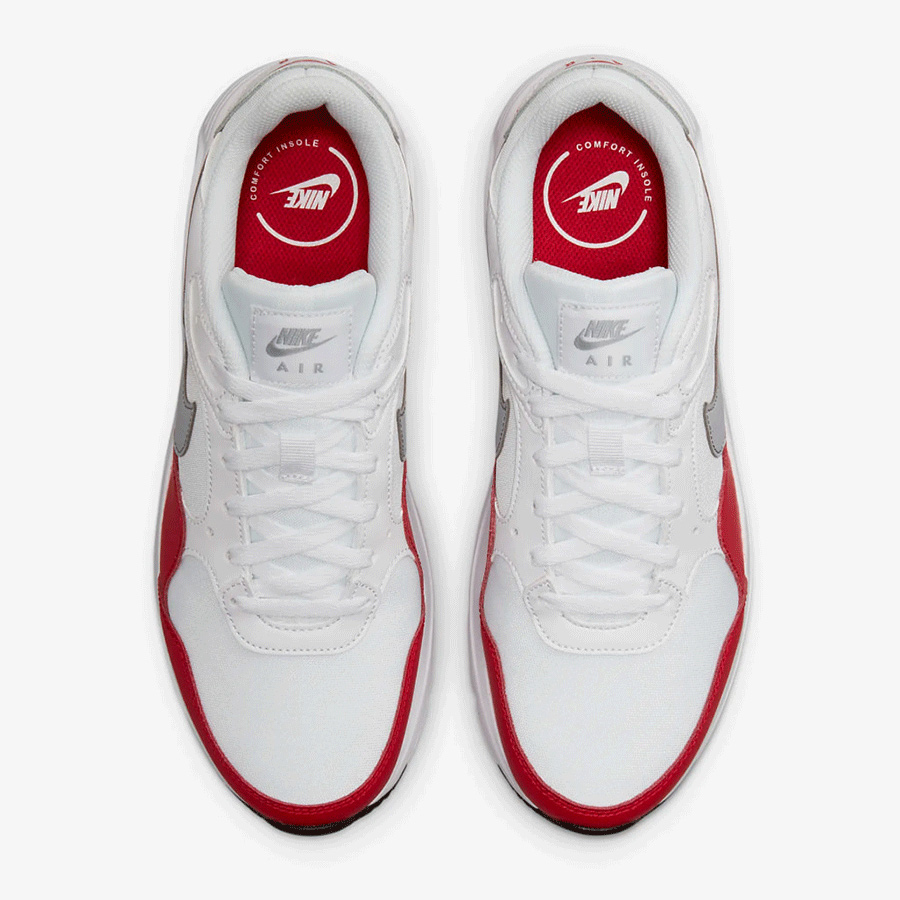 Giày thời trang nam NIKE AIR MAX SC - WHITE/WOLF GREY-UNIVERSITY RED-BLACK - 10.5 US