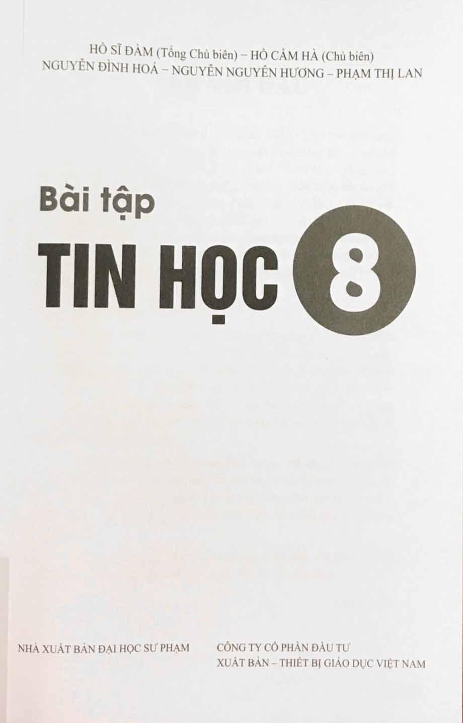 Sách Giáo Khoa Bài Tập Tin Học 8 (Cánh Diều) (Chuẩn)