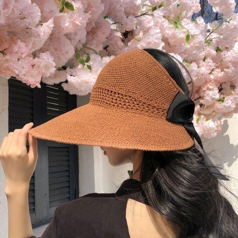 Nón Cói Mềm Vành Rộng Nửa Đầu Đính Nơ Du Lịch Biển Phong Cách Hàn Quốc - Mã NC002