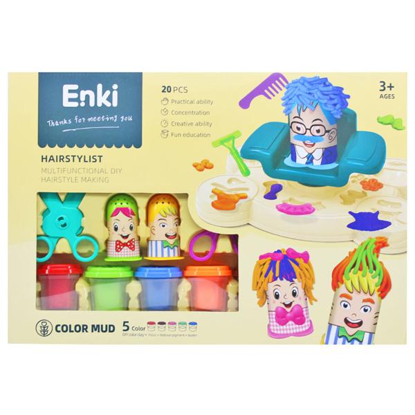 Đồ Chơi Đất Nặn Hairstylist - Enki EK6004 (20 Chi Tiết)