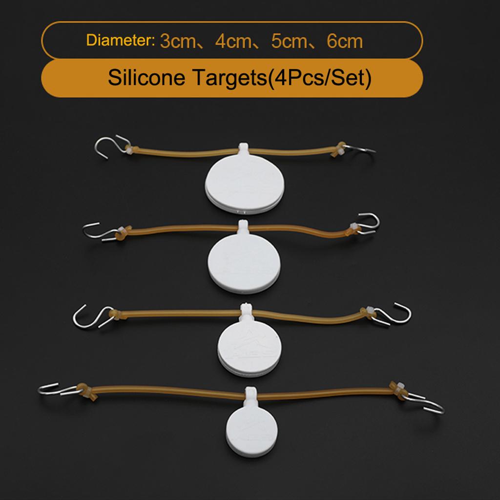 4pcs Silicone  Target 3/4/5/6cm Swinging Targets For Shooting Hunting