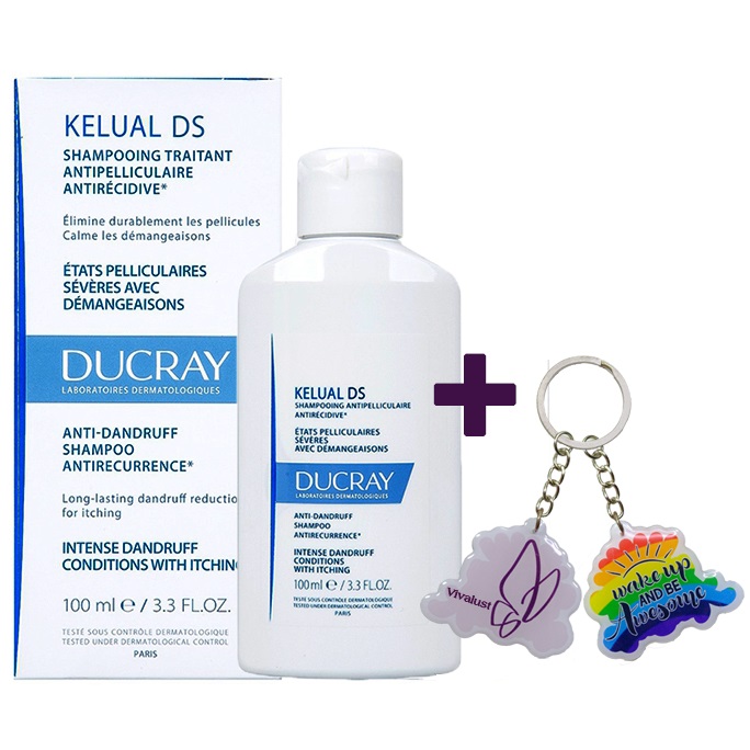 Dầu Gội Sạch Gàu, Dịu Ngứa DUCRAY Kelual Ds Shampoo (100ml) + TẶNG MÓC KHÓA