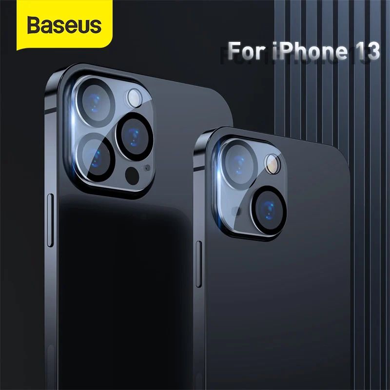 (Mua 1 tặng 1) Miếng dán kính cường lực bảo vệ Camera cho iPhone 13 Pro / 13 Pro Max hiệu Baseus Full-Frame Lens Film mang lại khả năng giữ nguyên chất lượng ảnh chụp (độ cứng 9H, mỏng 0.3mm, tặng kèm khung tự dán tại nhà) - Hàng nhập khẩu